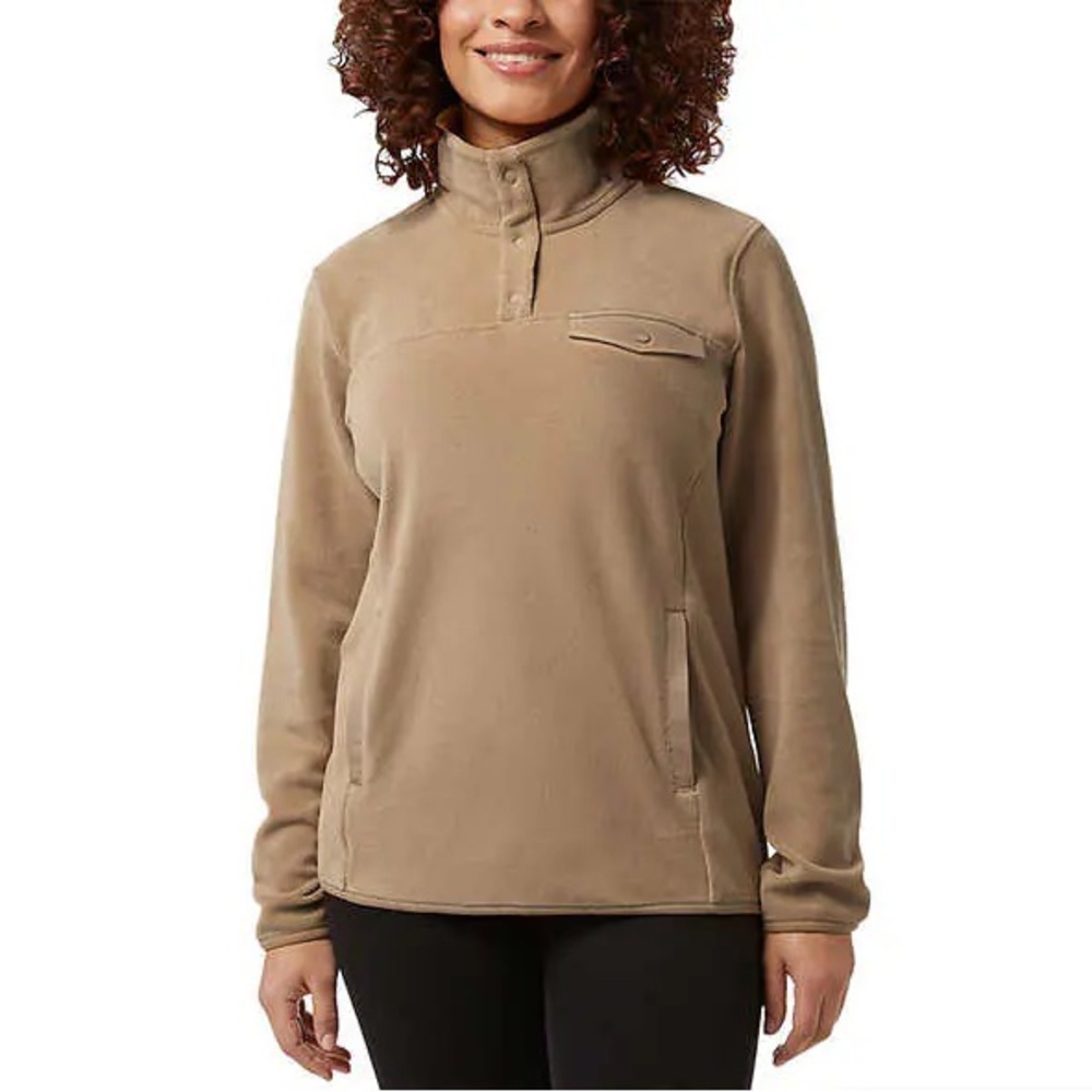 32 Degrees Heat Women's Midweight Snap Fleece Pullover